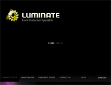 Tablet Screenshot of luminate-events.co.uk